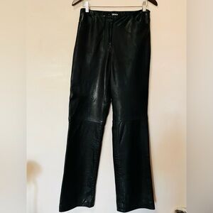 DKNY Black Leather Pants